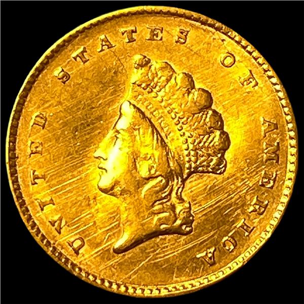 1855 Gold $1 Indian Head Type 2 HIGH GRADE