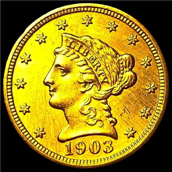 1903 Liberty Head $2.5 Gold Quarter Eagle  CLOSELY UNCIRCULATED