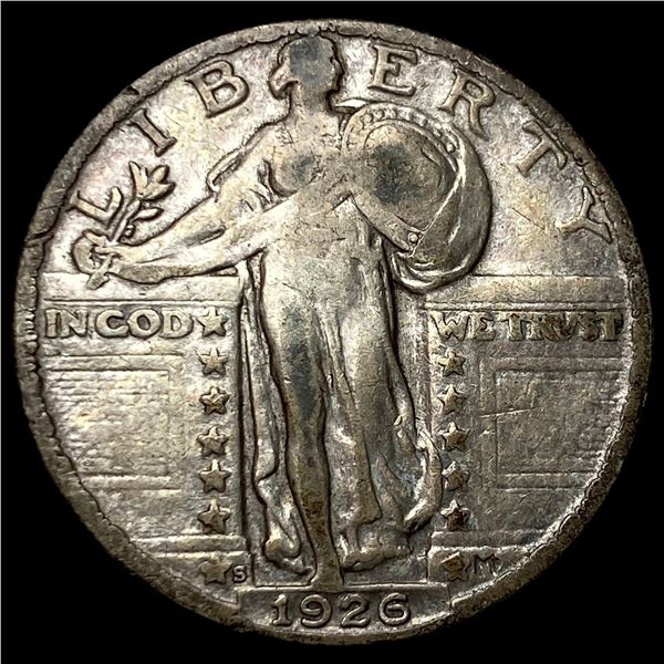 1926-S Silver Standing Liberty Quarter NEARLY  UNCIRCULATED