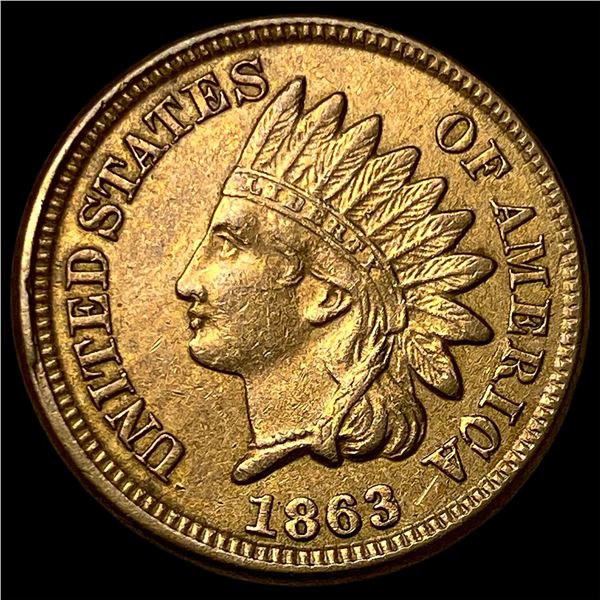 1863 Indian Head Cent CHOICE AU