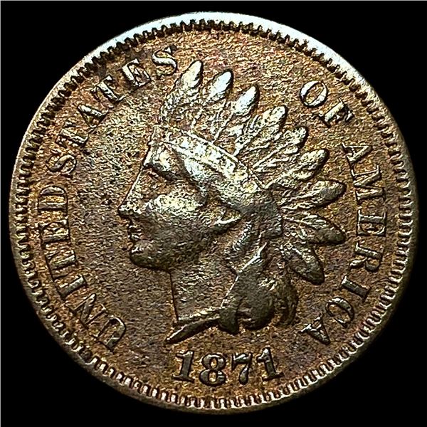 1871 Indian Head Cent LIGHTLY CIRCULATED