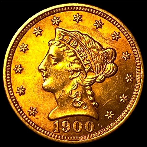 1900 Liberty Head Gold $2.5 Quarter Eagle  CHOICE BU