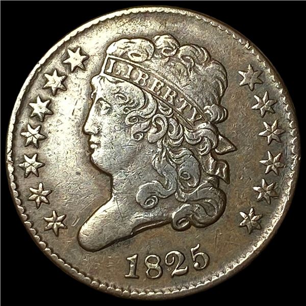 1825 Classic Head Half Cent CLOSELY  UNCIRCULATED