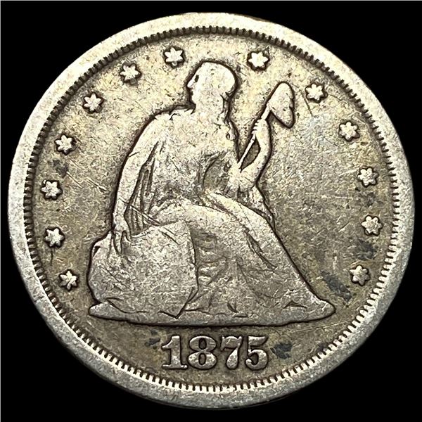 1875-S Silver Twenty Cent Piece LIGHTLY  CIRCULATED