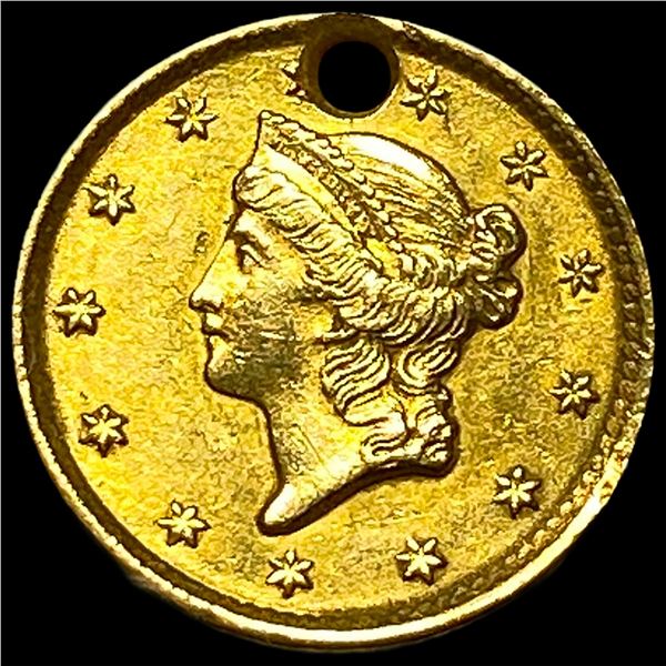 1852 Gold $1 Liberty Head Type 1 ABOUT  UNCIRCULATED