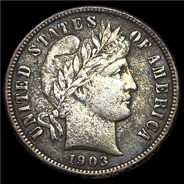1903-O Silver Barber Dime NEARLY UNCIRCULATED