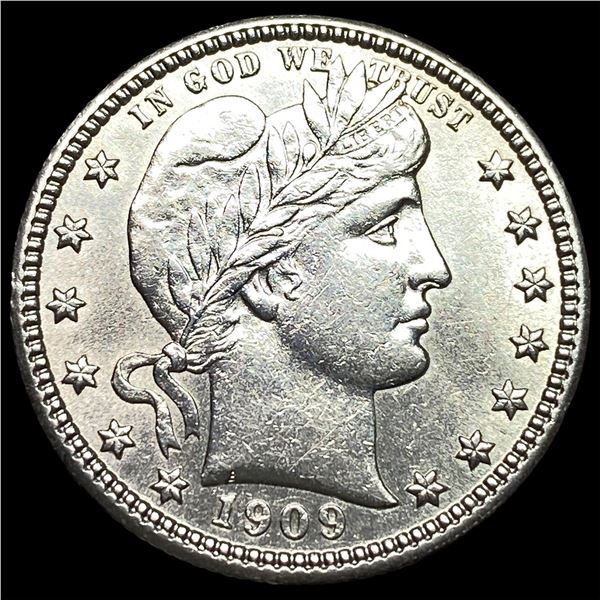 1909 Silver Barber Quarter UNCIRCULATED