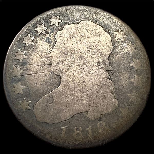 1818 Capped Bust Silver Quarter LIGHTLY  CIRCULATED