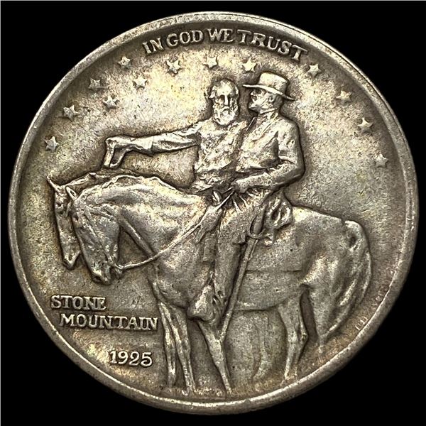 1925 Silver Stone Mountain Half Dollar NEARLY  UNCIRCULATED