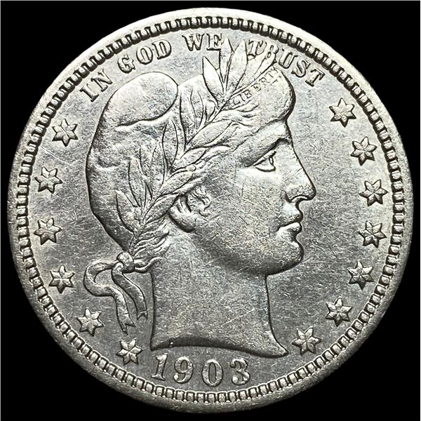 1903 Silver Barber Quarter CLOSELY  UNCIRCULATED
