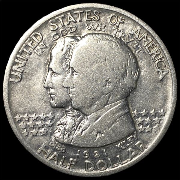 1921 Silver Alabama Half Dollar NEARLY  UNCIRCULATED