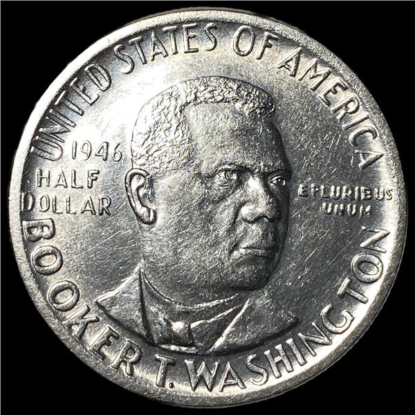 1946 Silver Booker T. Washington Half Dollar  GEM BU