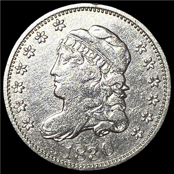 1830 Capped Bust Silver Half Dime CLOSELY  UNCIRCULATED