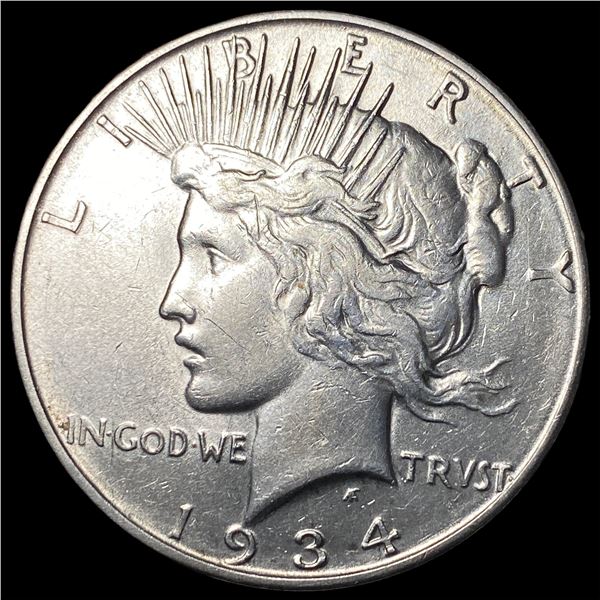1934-D Silver Peace Dollar CHOICE AU