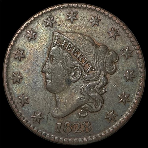 1828 Coronet Head Large Cent NEARLY  UNCIRCULATED