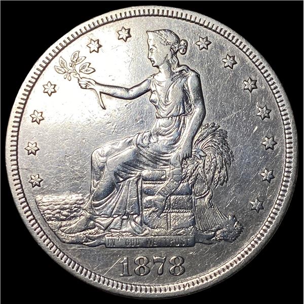 1878-S Silver Trade Dollar NEARLY  UNCIRCULATED