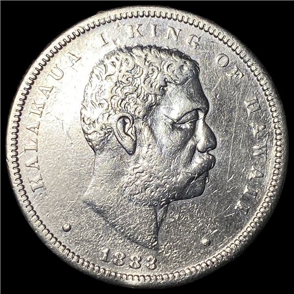 1883 Hawaii Silver 1/2 Dollar CLOSELY  UNCIRCULATED
