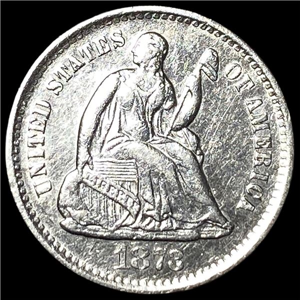 1873-S Silver Seated Liberty Half Dime  UNCIRCULATED