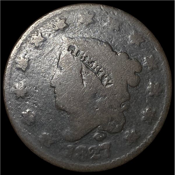 1827 Coronet Head Large Cent NICELY  CIRCULATED