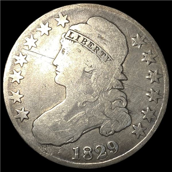 1829 Capped Bust Half Dollar LIGHTLY  CIRCULATED