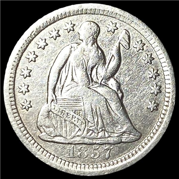 1857-O Silver Seated Liberty Half Dime  CLOSELY UNCIRCULATED