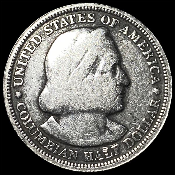 1892 Silver Columbian Expo Half Dollar NEARLY  UNCIRCULATED