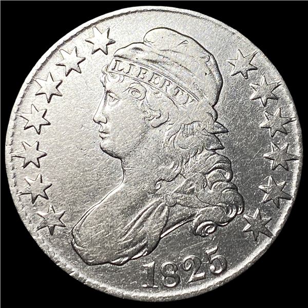 1825 Capped Bust Half Dollar ABOUT  UNCIRCULATED