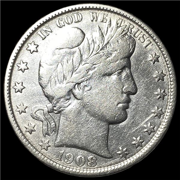 1908-O Silver Barber Half Dollar CLOSELY  UNCIRCULATED