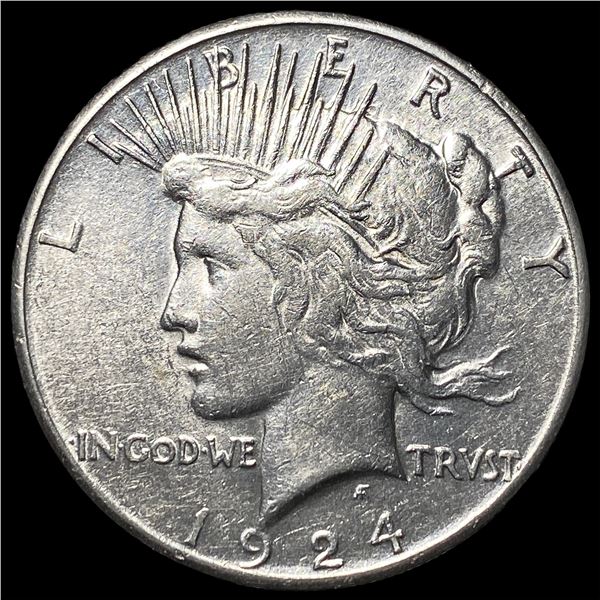 1924-S Silver Peace Dollar ABOUT UNCIRCULATED