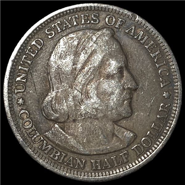 1893 Silver Columbian Expo Half Dollar NEARLY  UNCIRCULATED
