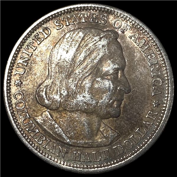 1893 Silver Columbian Expo Half Dollar NEARLY  UNCIRCULATED