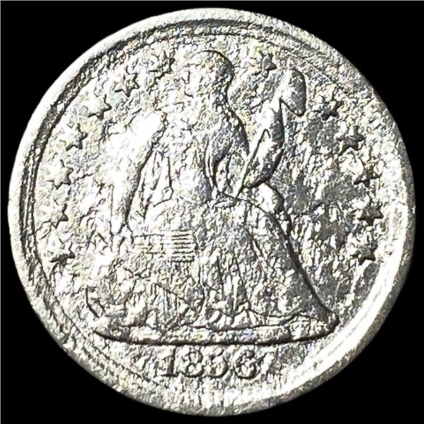 1856 Silver Seated Liberty Half Dime CLOSELY  UNCIRCULATED
