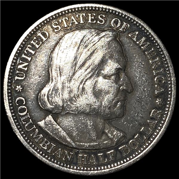 1893 Silver Columbian Expo Half Dollar NEARLY  UNCIRCULATED