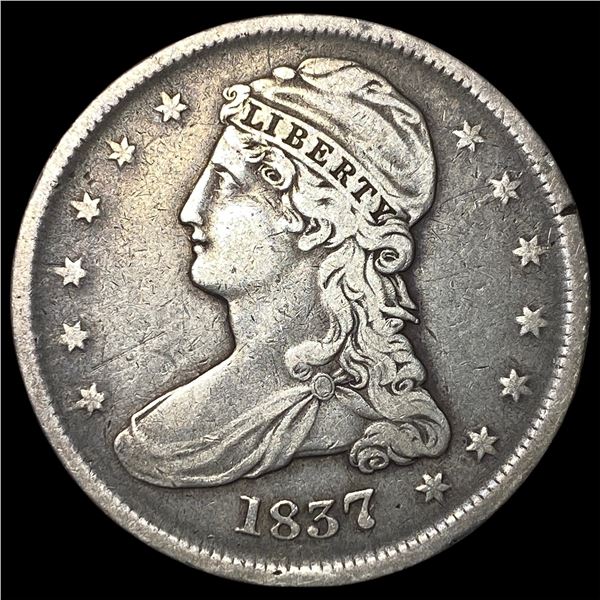 1837 Capped Bust Half Dollar LIGHTLY  CIRCULATED