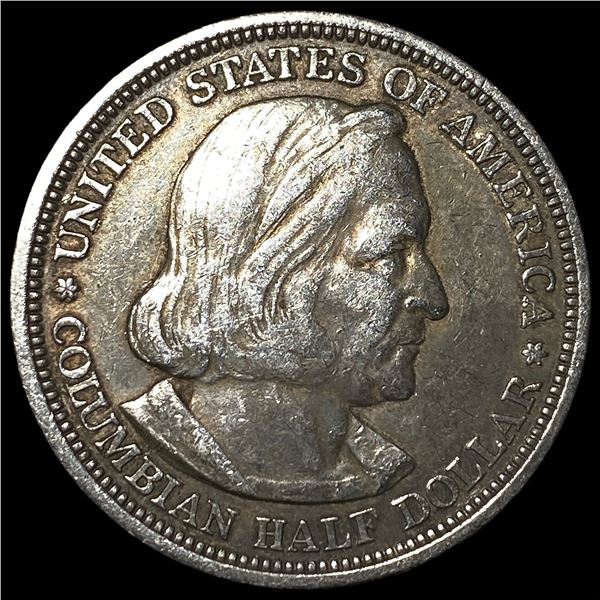 1893 Silver Columbian Expo Half Dollar NEARLY  UNCIRCULATED