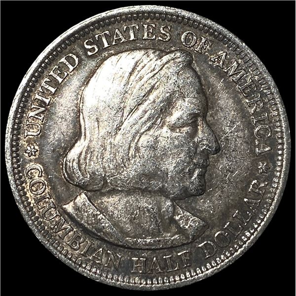 1893 Silver Columbian Expo Half Dollar  LIGHTLY CIRCULATED