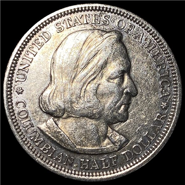 1893 Silver Columbian Expo Half Dollar NEARLY  UNCIRCULATED