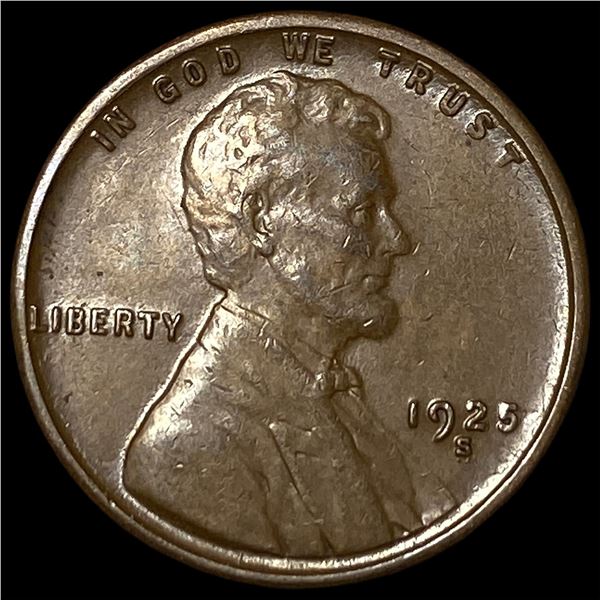 1925-S Lincoln Wheat Cent NEARLY UNCIRCULATED