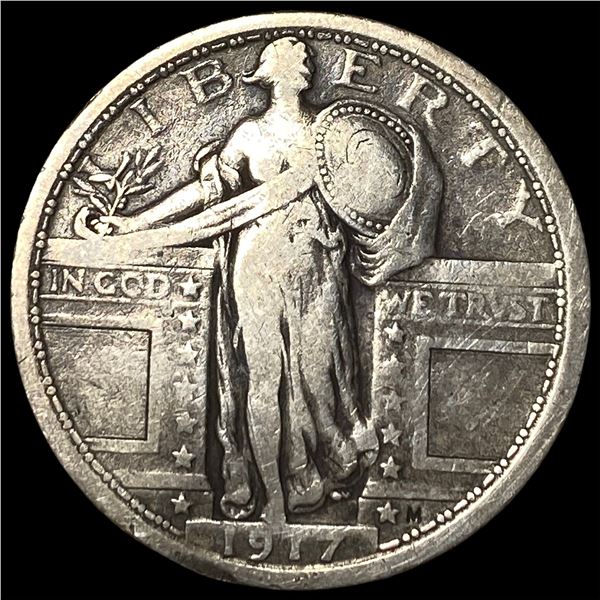 1917 Type 1 Standing Liberty Quarter LIGHTLY  CIRCULATED