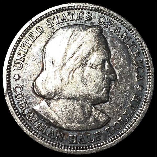 1893 Silver Columbian Expo Half Dollar NEARLY  UNCIRCULATED