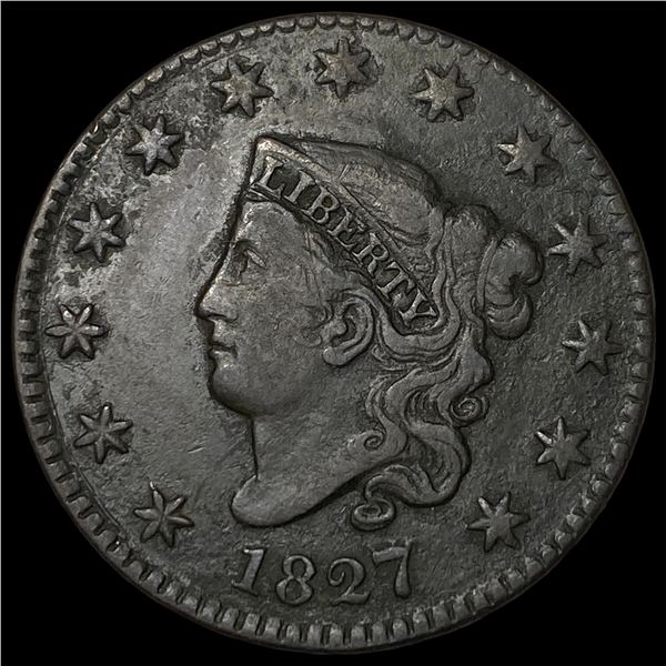 1827 Coronet Head Large Cent ABOUT  UNCIRCULATED