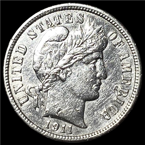 1911 Silver Barber Dime CHOICE AU