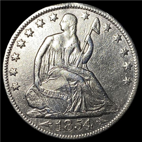 1854-O Silver Seated Liberty Half Dollar  CLOSELY UNCIRCULATED