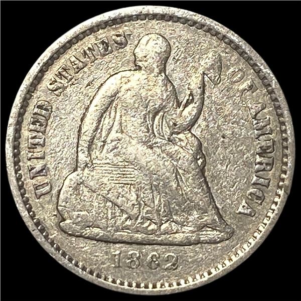 1862 Seated Liberty Silver Half Dime LIGHTLY  CIRCULATED