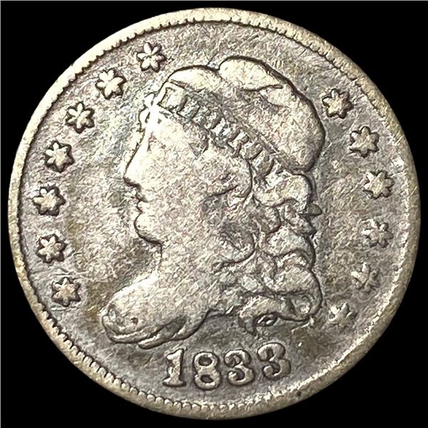 1833 Capped Bust Half Dime ABOUT UNCIRCULATED