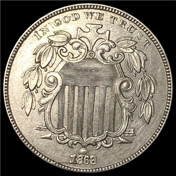 1868 Shield Nickel ABOUT UNCIRCULATED