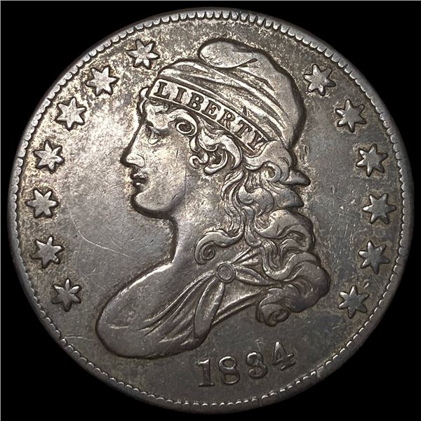 1834 Capped Bust Half Dollar NEARLY  UNCIRCULATED