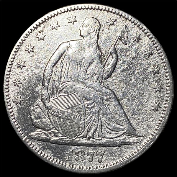 1877 Silver Seated Liberty Half Dollar HIGH  GRADE
