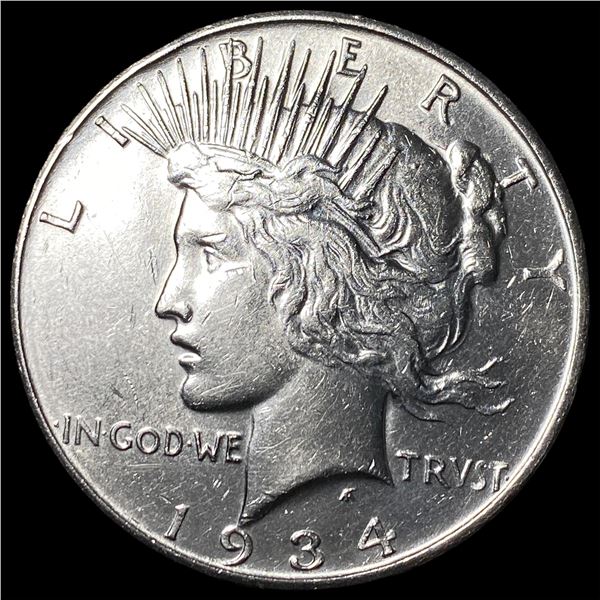 1934-D Silver Peace Dollar ABOUT UNCIRCULATED