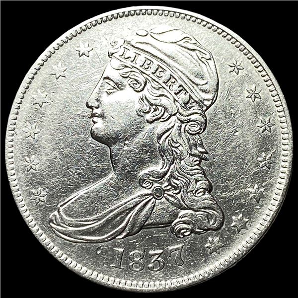 1837 Silver Capped Bust Half Dollar CHOICE AU